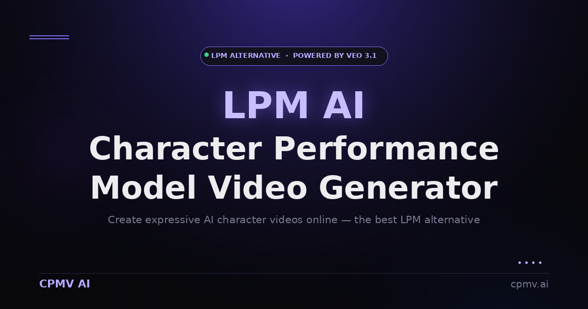 LPM AI: Character Large Performance Model Video Generator Online